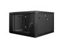 Lanberg WF01-6606-10B Armoire Rack Murale 6U 19" 600x600x368mm Autoassemblage Noir