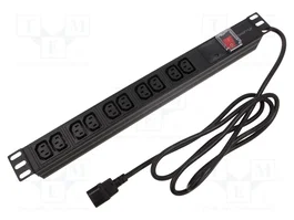 LANBERG PDU 1U avec 10 prises IEC C13, noir