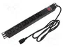 LANBERG PDU 1U avec 10 prises IEC C13, noir