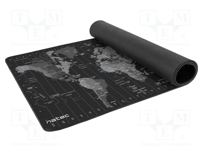 NATEC TIME ZONE Tapis de bureau noir 800x400x2,5mm NATEC TIME ZONE Tapis de bureau noir 800x400x2,5mm