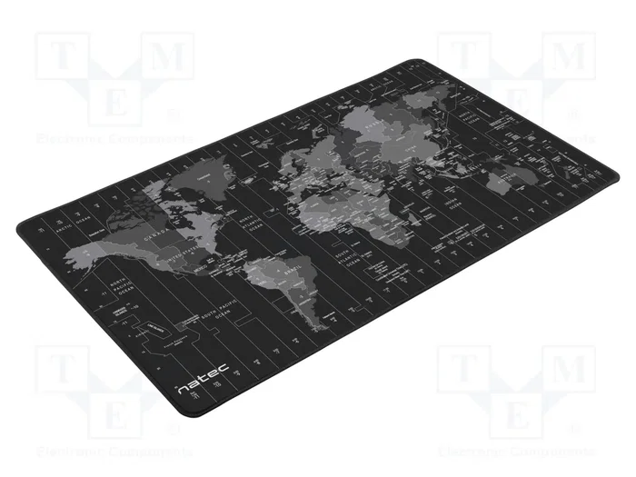 NATEC TIME ZONE Tapis de bureau noir 800x400x2,5mm NATEC TIME ZONE Tapis de bureau noir 800x400x2,5mm