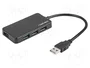 NATEC Hub USB 3.0 MOTH avec 4 ports USB-A, Noir