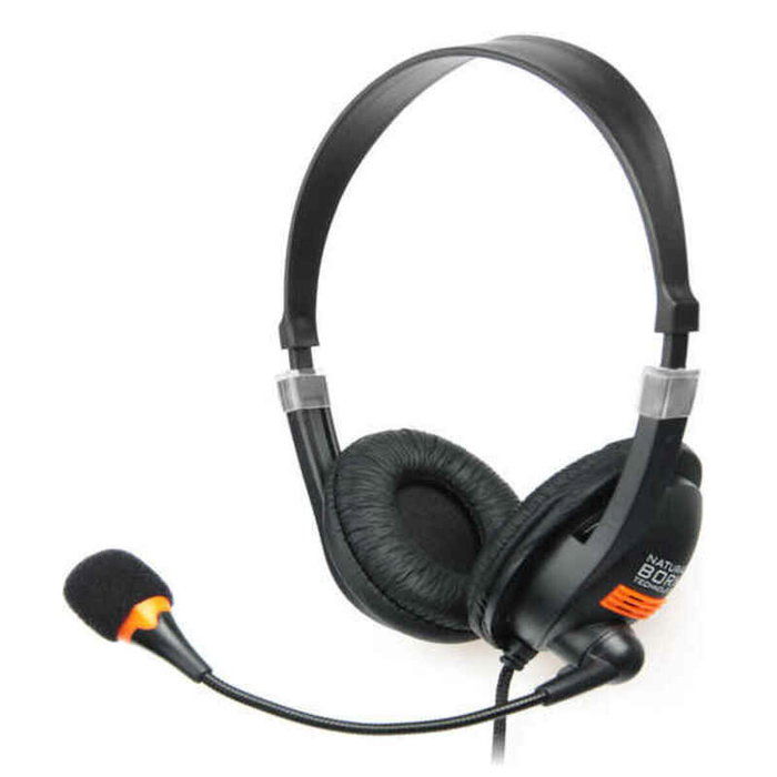 Casques avec Microphone Natec NSL-0294 Noir Orange (1 Unités) Casques avec Microphone Natec NSL-0294 Noir Orange (1 Unités)