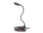 Genesis Microphone Gaming Radium 100 Omnidirectionnel USB avec LED et Mute - Noir/Rouge