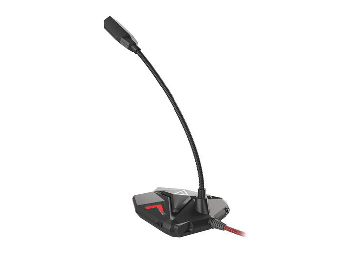 Genesis Microphone Gaming Radium 100 Omnidirectionnel USB avec LED et Mute - Noir/Rouge