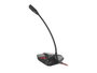 Genesis Microphone Gaming Radium 100 Omnidirectionnel USB avec LED et Mute - Noir/Rouge