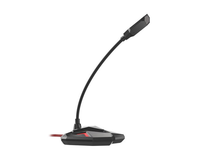 Genesis Microphone Gaming Radium 100 Omnidirectionnel USB avec LED et Mute - Noir/Rouge