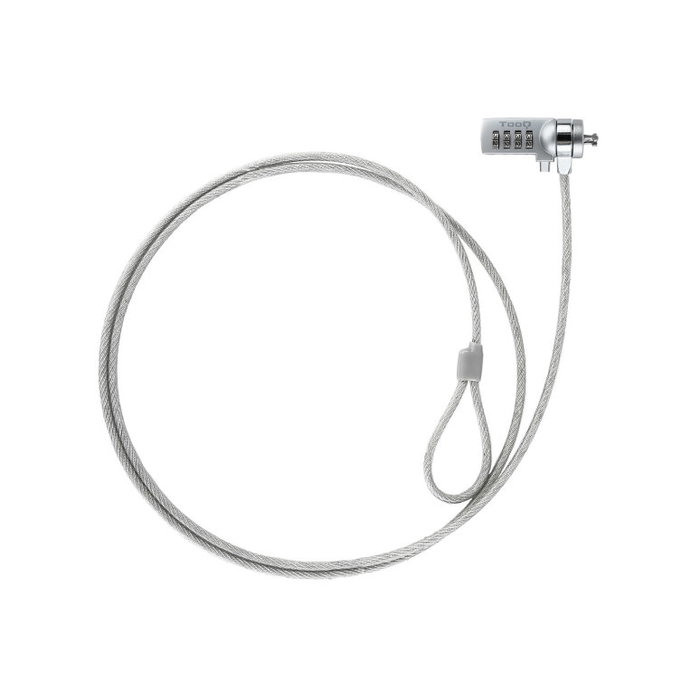 Tooq Câble de Sécurité à Combinaison 1.5 m pour Fente Kensington - Argent Tooq Câble de Sécurité à Combinaison 1.5 m pour Fente Kensington - Argent