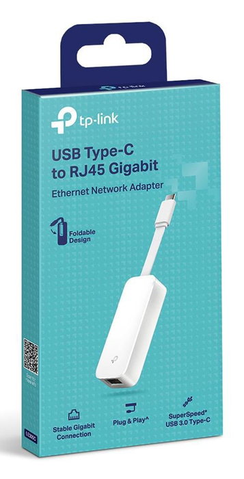 TP-Link Adaptateur Ethernet USB-C vers RJ45 Gigabit USB 3.0 1000 Mbps Plug & Play (RTL8153) pour Ordinateur Portable, Tablet, Ultrabook