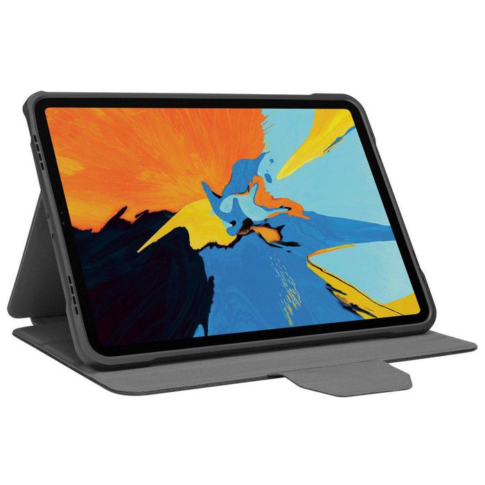 Targus Housse Click-In Protection Militaire iPad Air (4e Gen) 10.9 pouces et iPad Pro 11 pouces (2e et 1e Gen), Noire, avec Support et Porte Stylet