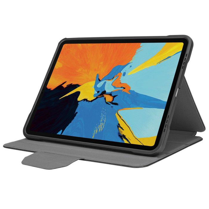 Targus Housse Click-In Protection Militaire iPad Air (4e Gen) 10.9 pouces et iPad Pro 11 pouces (2e et 1e Gen), Noire, avec Support et Porte Stylet