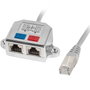 Lanberg RJ-45 Splitter Ethernet FTP Cat.5e Argent 15 cm - Adaptateur réseau pour 2 appareils