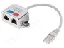 Lanberg Adaptateur répartiteur ethernet RJ45 argenté Cat 5e