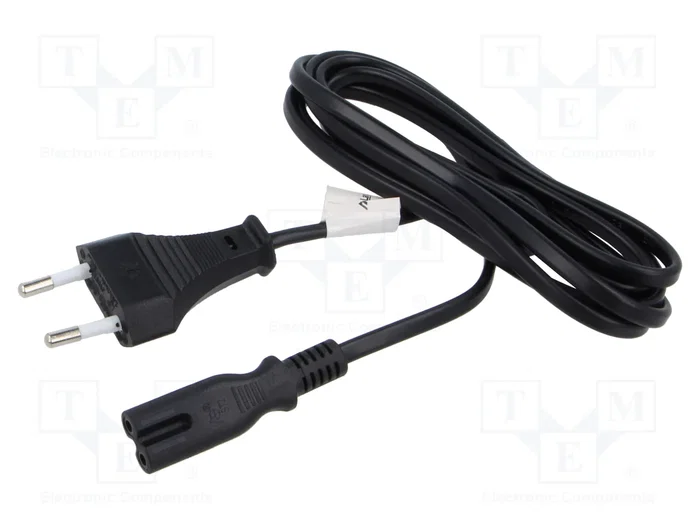 Lanberg Câble d'alimentation CEE 7/16 vers IEC 320 C7, 1,8 m, Noir Lanberg Câble d'alimentation CEE 7/16 vers IEC 320 C7, 1,8 m, Noir