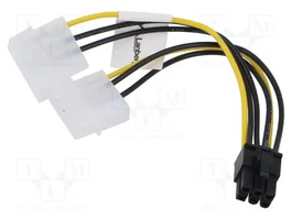 LANBERG Câble d'alimentation 2x Molex mâle vers PCIe 6pin femelle, 150mm