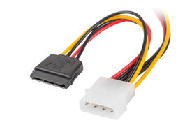 Lanberg Câble d'alimentation Molex mâle vers 2x SATA femelle Y 15 cm pour PC