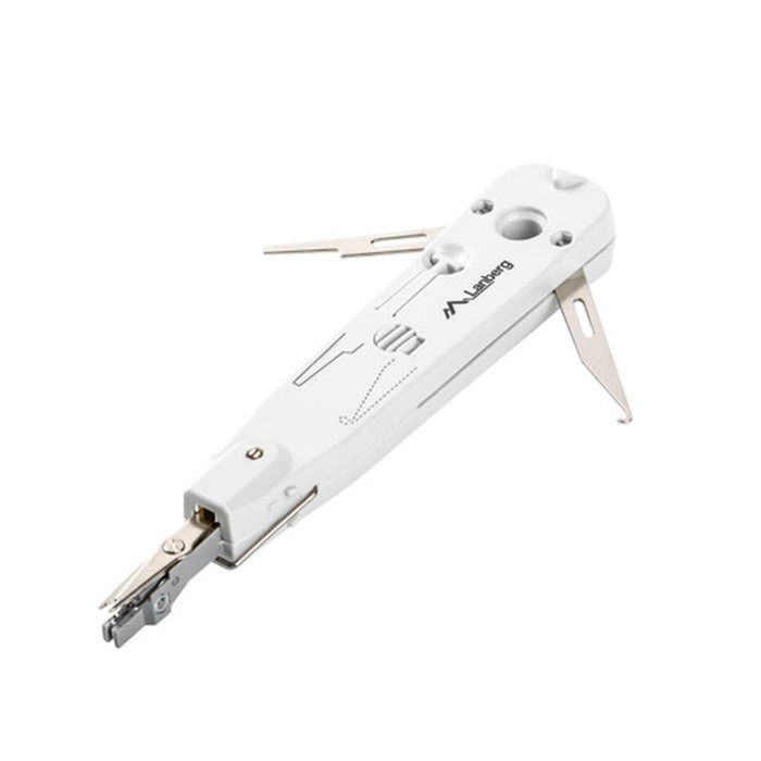 Lanberg NT-0001 Outil d'Insertion Krone IDC 110 pour Connecteurs LSA et Réseau, Blanc
