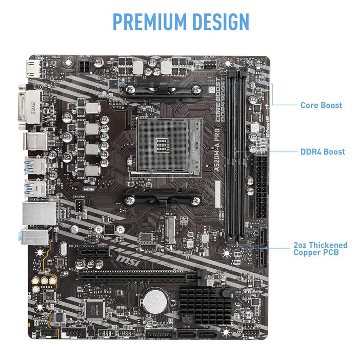 MSI A520M-A PRO Micro ATX