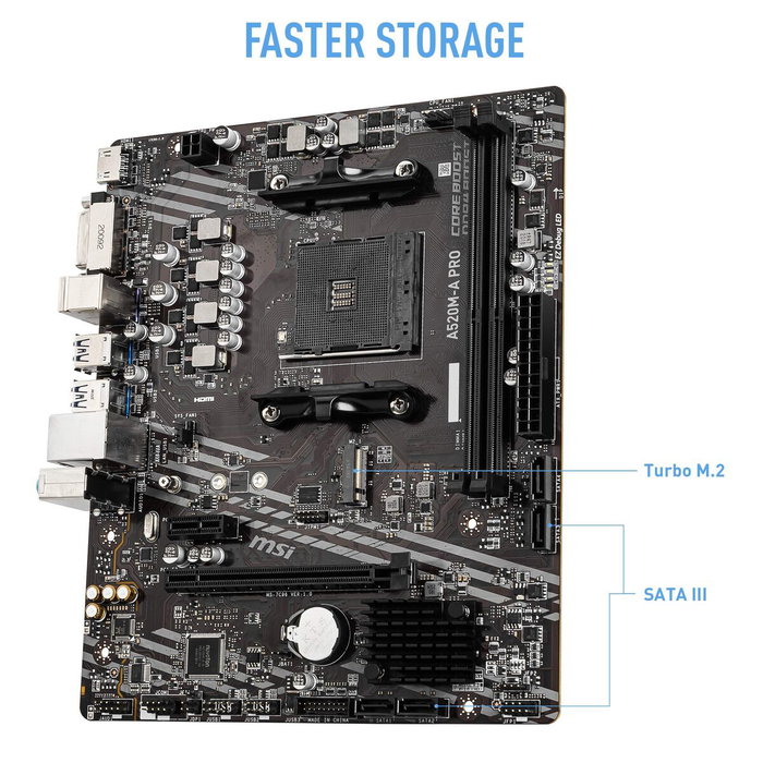 MSI A520M-A PRO Micro ATX