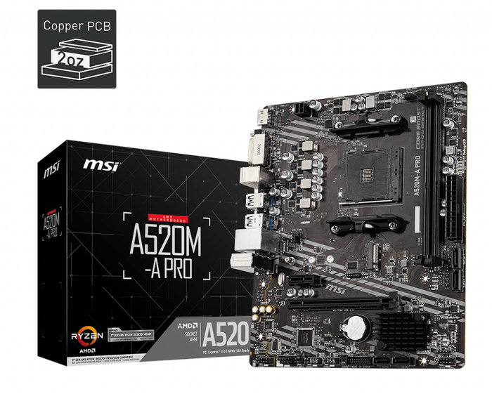 MSI A520M-A PRO Micro ATX MSI A520M-A PRO Micro ATX