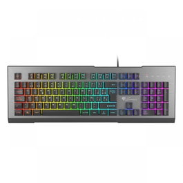 Genesis Clavier Gaming Rhod 500 RGB USB Azerty Espagnol 104 Touches Membrane Noir Gris