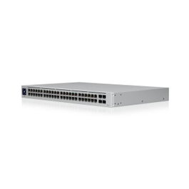 Ubiquiti UniFi Switch 48 PoE - Commutateur réseau 48 ports GbE avec PoE+, 4 ports SFP 1G et écran tactile couleur, 195W PoE