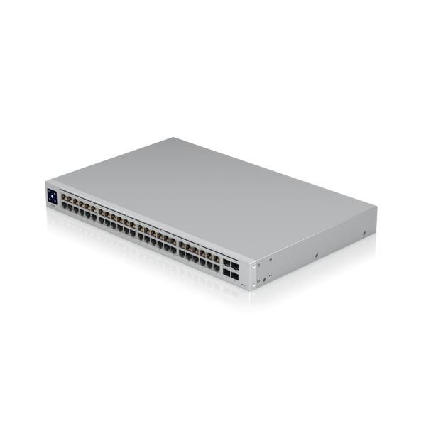 Ubiquiti UniFi Switch 48 PoE - Commutateur réseau 48 ports GbE avec PoE+, 4 ports SFP 1G et écran tactile couleur, 195W PoE