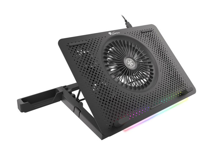 Genesis Oxid 450 Rgb Base de Refroidissement 5 Ventilateurs RGB avec Hub USB et Réglage Inclinaison 15.6" Genesis Oxid 450 Rgb Base de Refroidissement 5 Ventilateurs RGB avec Hub USB et Réglage Inclinaison 15.6"