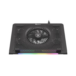 Genesis Oxid 450 Rgb Base de Refroidissement 5 Ventilateurs RGB avec Hub USB et Réglage Inclinaison 15.6"