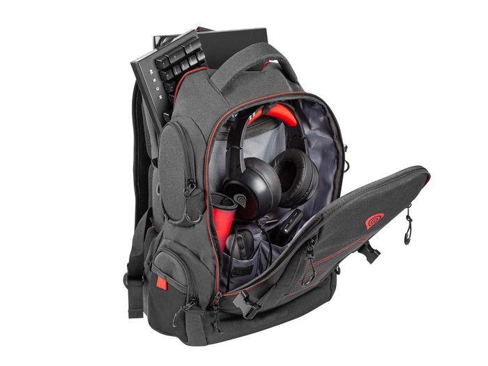 Genesis Pallad 550 Sac à Dos pour Ordinateur Portable 17.3" Ordinateur Portable, Universel, Polyester Noir et Rouge Genesis Pallad 550 Sac à Dos pour Ordinateur Portable 17.3" Ordinateur Portable, Universel, Polyester Noir et Rouge