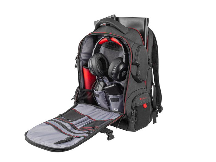 Genesis Pallad 550 Sac à Dos pour Ordinateur Portable 17.3" Ordinateur Portable, Universel, Polyester Noir et Rouge Genesis Pallad 550 Sac à Dos pour Ordinateur Portable 17.3" Ordinateur Portable, Universel, Polyester Noir et Rouge