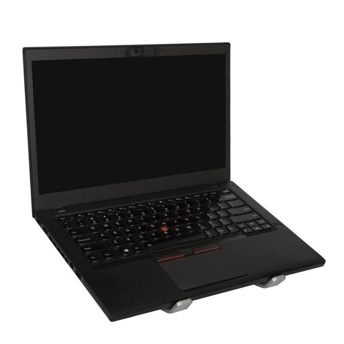 Targus Support Portable Ergonomique pour Ordinateur Portable et Tablette 10-15.6 Pouces en Aluminium, 6 Hauteurs Réglables, Pliable, Avec Pochette Grise
