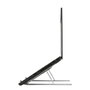 Targus Support Portable Ergonomique pour Ordinateur Portable et Tablette 10-15.6 Pouces en Aluminium, 6 Hauteurs Réglables, Pliable, Avec Pochette Grise