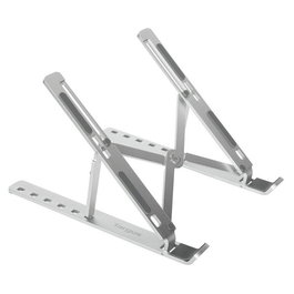 Targus Support Portable Ergonomique pour Ordinateur Portable et Tablette 10-15.6 Pouces en Aluminium, 6 Hauteurs Réglables, Pliable, Avec Pochette Grise