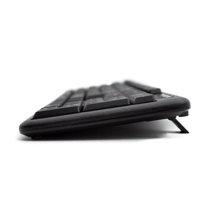 Nilox Clavier USB Noir AZERTY - 105 Touches Full-Size, Membrane Silencieuse, Plug & Play, Compatible Windows