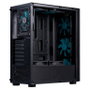 Hiditec V20 Boîtier PC Gaming ATX Noir Vitre Trempée Éclairage ARGB Rainbow USB 3.2