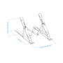 Tooq Support Élévateur Pliable pour Ordinateur Portable et Tablette, 7 Niveaux, 11-15 Pouces, Argent