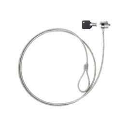TooQ TQCLKC0025 Câble de Sécurité Universel avec Clé 1,5 m Argent pour TV, Moniteur, Portable