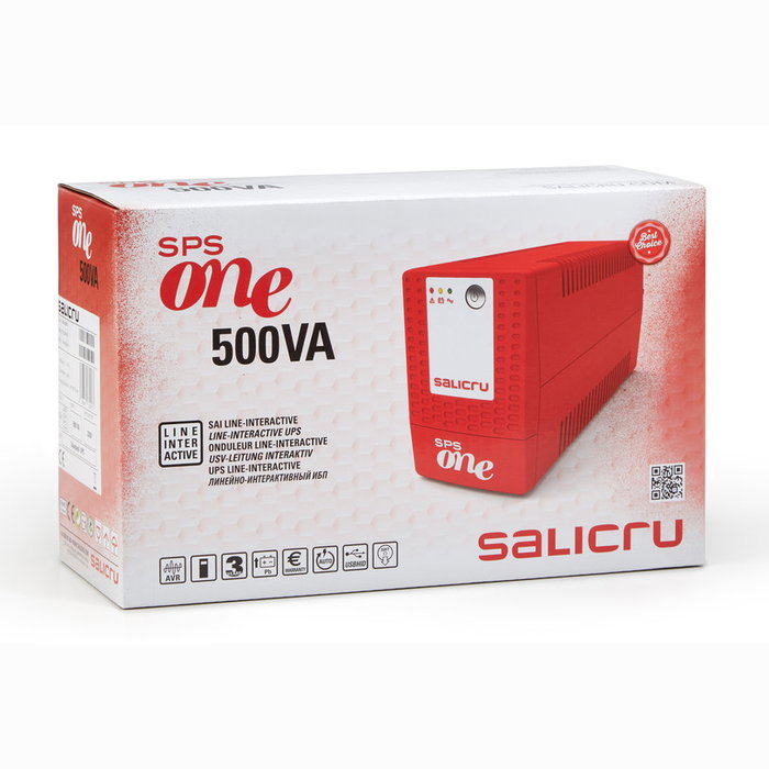 Salicru SPS One 500 VA UPS Line-interactive 240 W, USB, AVR, prises IEC, format tour Salicru SPS One 500 VA UPS Line-interactive 240 W, USB, AVR, prises IEC, format tour