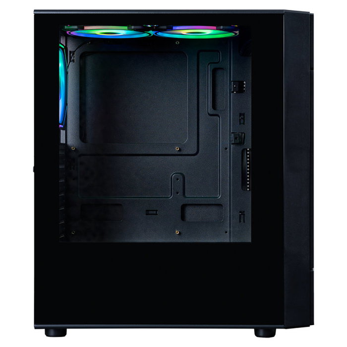 Hiditec Boîtier PC Gaming ATX V30, Vitre Trempée 4mm, 4 Ventilateurs ARGB Hexagonaux, Noir Hiditec Boîtier PC Gaming ATX V30, Vitre Trempée 4mm, 4 Ventilateurs ARGB Hexagonaux, Noir