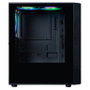 Hiditec Boîtier PC Gaming ATX V30, Vitre Trempée 4mm, 4 Ventilateurs ARGB Hexagonaux, Noir