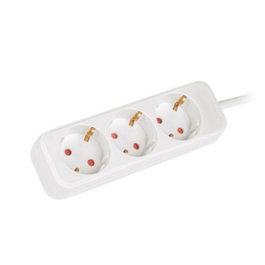Lanberg Multiprise 3 Prises Schuko 2500W 1,5m Blanc