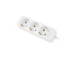 Lanberg Reglette 3 Prises Schuko Blanche 1.5m - Bloc Multiprises avec Protection Enfants IP20