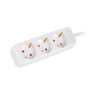 Lanberg Reglette 3 Prises Schuko Blanche 1.5m - Bloc Multiprises avec Protection Enfants IP20