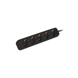 Lanberg Multiprise 5 Prises Schuko Noir 3m