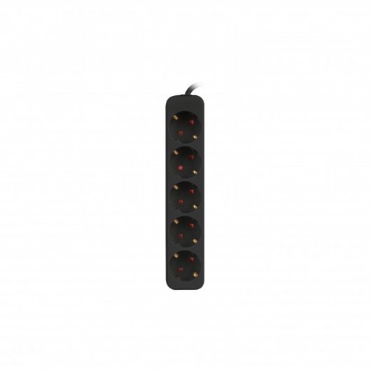 Lanberg Multiprise 5 Prises Schuko Noir 1.5m - Protection Enfants IP20