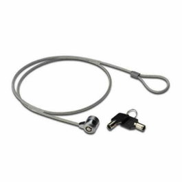 Nilox NXSC001 Câble de sécurité avec double clé, 1,8 m, Noir et Gris
