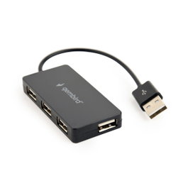 GEMBIRD Hub USB 2.0 avec 4 ports USB A, noir
