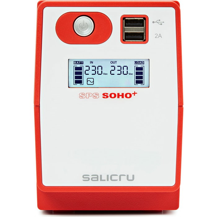 Salicru SPS 500 Soho+ 500 VA Onduleur Line-Interactive 500VA/300W Tour 3 Prises IEC + USB Salicru SPS 500 Soho+ 500 VA Onduleur Line-Interactive 500VA/300W Tour 3 Prises IEC + USB