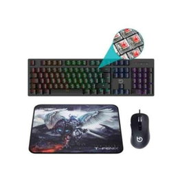 Hiditec Pack Clavier Gaming GK400 Mécanique RGB + Souris Blitz 3500 DPI + Tapis T-Fenix